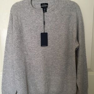NWT Men’s 100% Cashmere Crewneck Sweater Gray Sz M